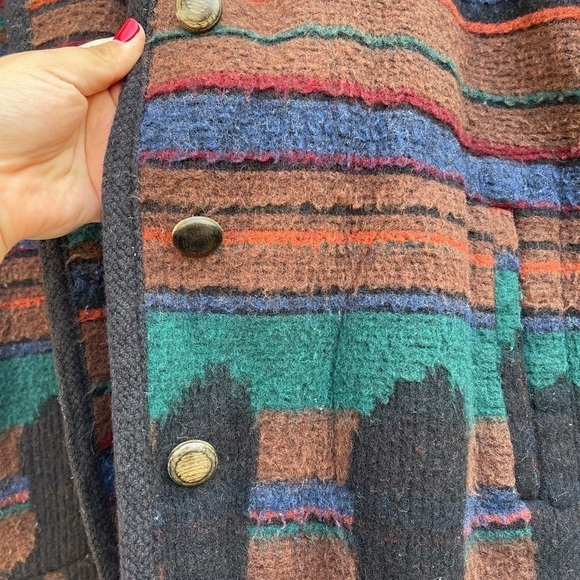 Woolrich Multi-Color Wool Cowboy Boots Southwestern Jacket - Picture 2 of 5